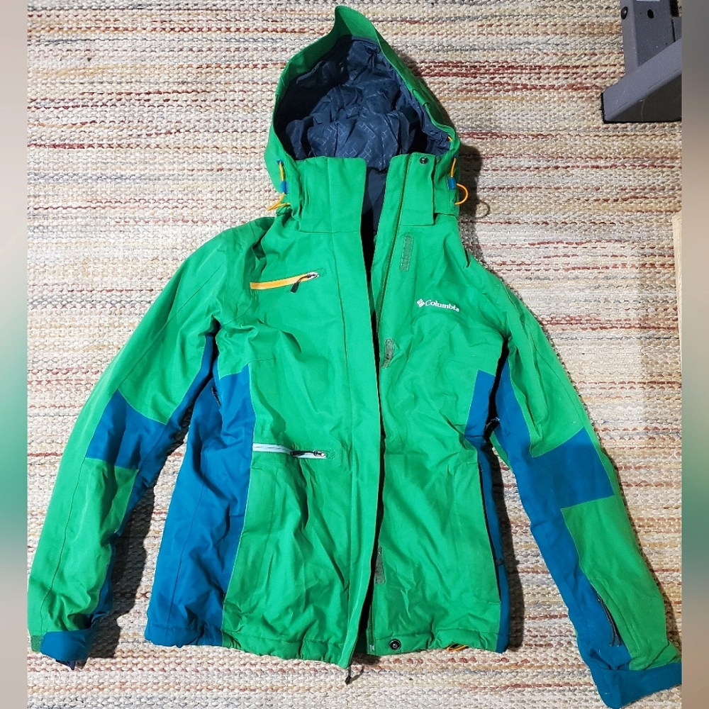 Small Green Colombia Omni-heat Winter Coat